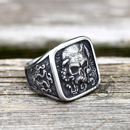 Octopus Skull Stainless Steel Ring