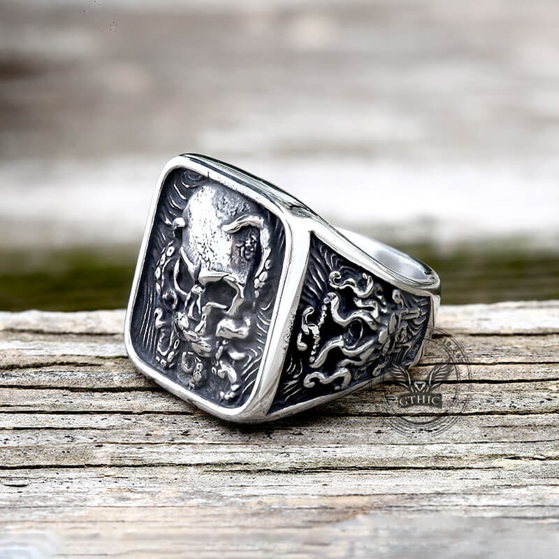 Octopus Skull Stainless Steel Ring