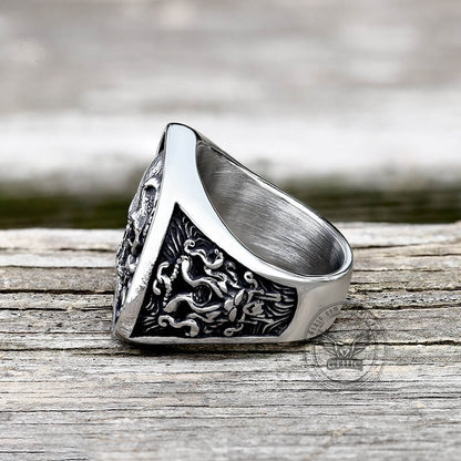 Octopus Skull Stainless Steel Ring