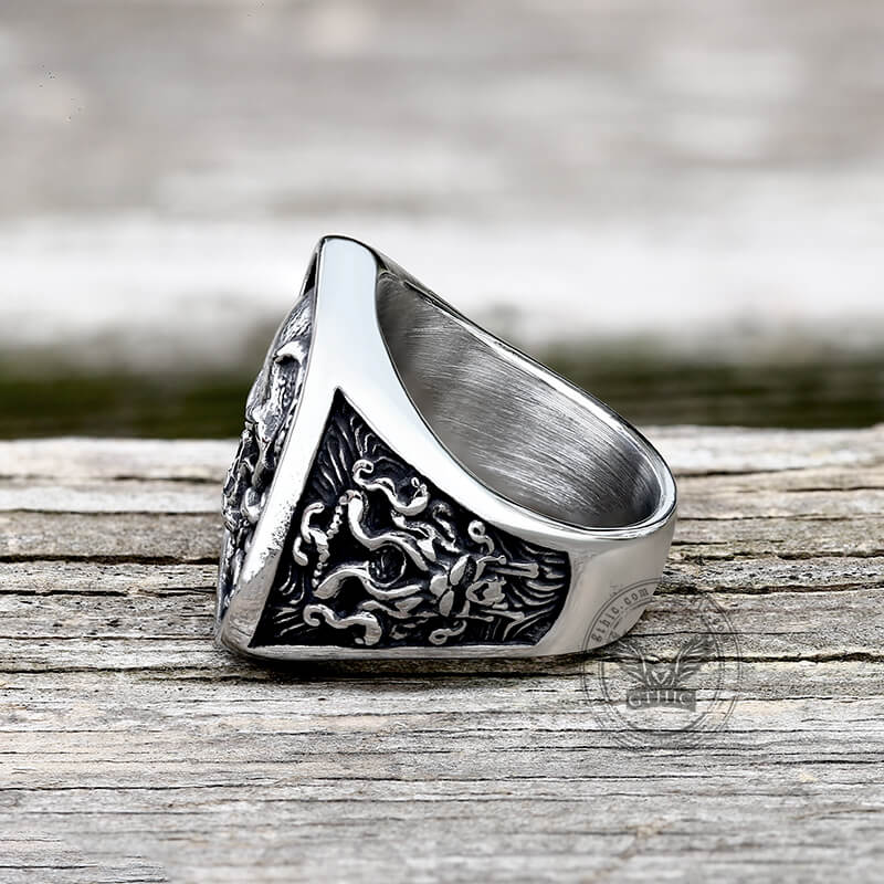 Octopus Skull Stainless Steel Ring