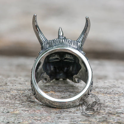 Oni Mask Stainless Steel Ring