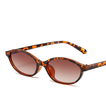 Oval Small Frame Sun Visor Ac Sunglasses