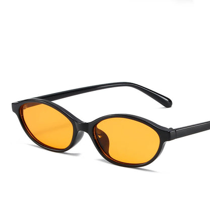 Oval Small Frame Sun Visor Ac Sunglasses