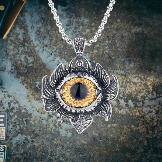Pattern Devil Eye Stainless Steel Pendant