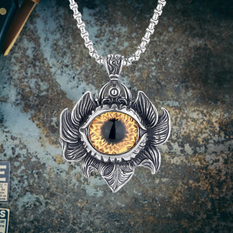 Pattern Devil Eye Stainless Steel Pendant