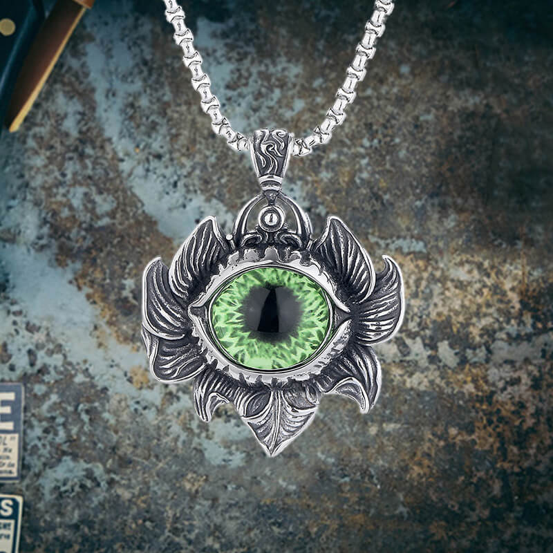 Pattern Devil Eye Stainless Steel Pendant