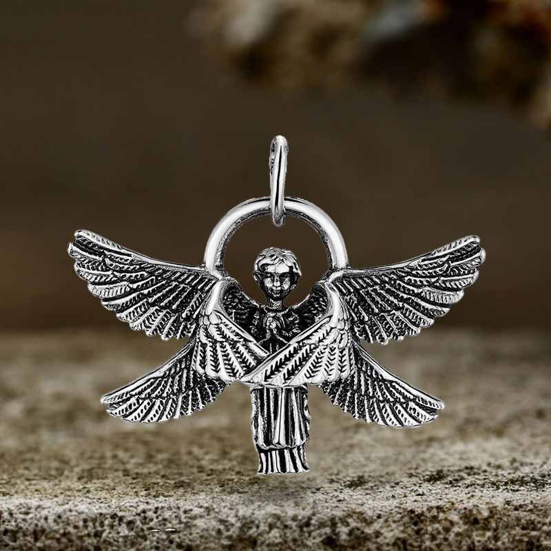 Praying Angel Wings Stainless Steel Pendant