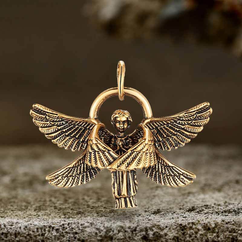 Praying Angel Wings Stainless Steel Pendant