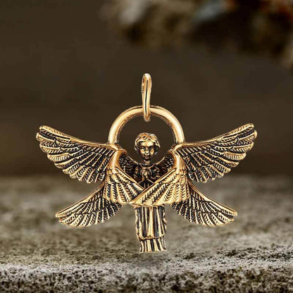 Praying Angel Wings Stainless Steel Pendant