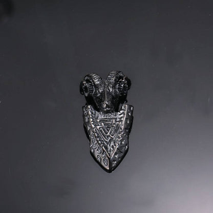 Ram Shield Stainless Steel Viking Pendant