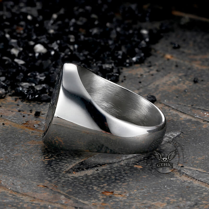 Roaring Tiger Head Stainless Steel Ring