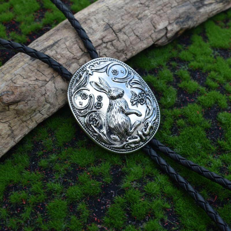Rose Rabbit Mushroom Alloy Cowboy Bolo Tie