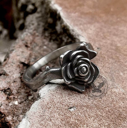 Rose Stainless Steel Gothic Ring