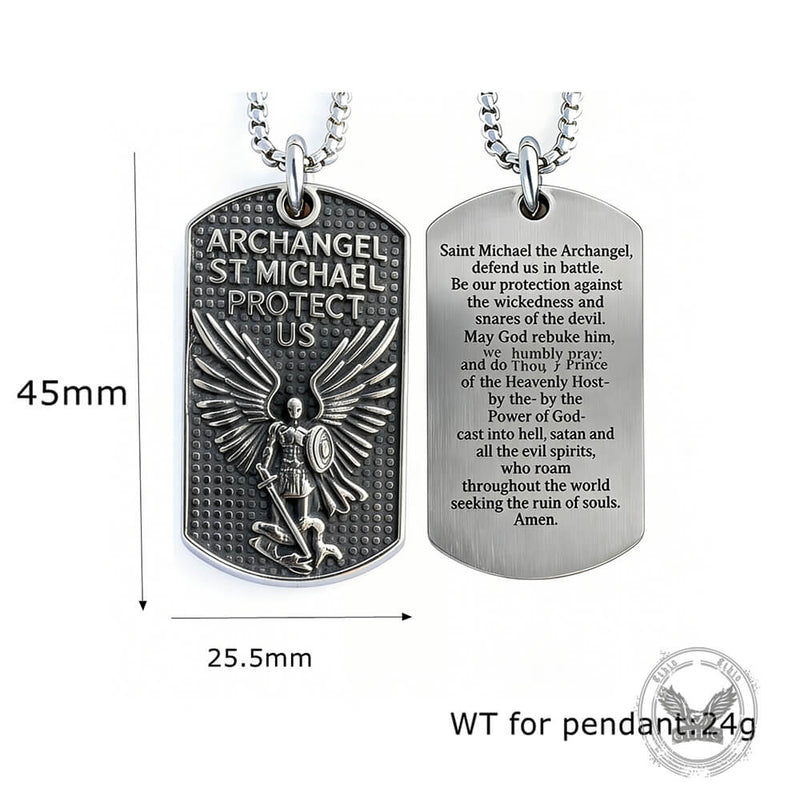 Saint Michael Archangel Stainless Steel Protection Pendant