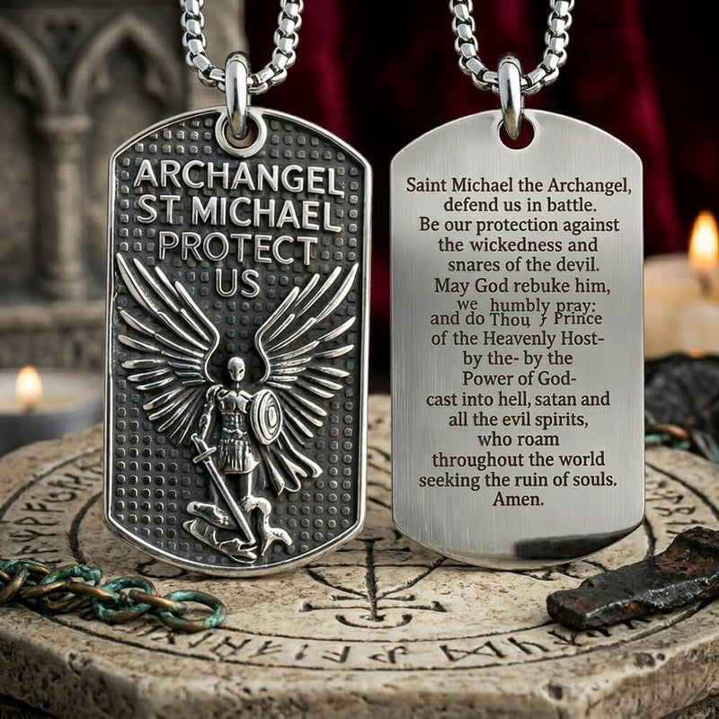 Saint Michael Archangel Stainless Steel Protection Pendant