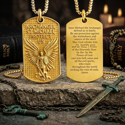 Saint Michael Archangel Stainless Steel Protection Pendant
