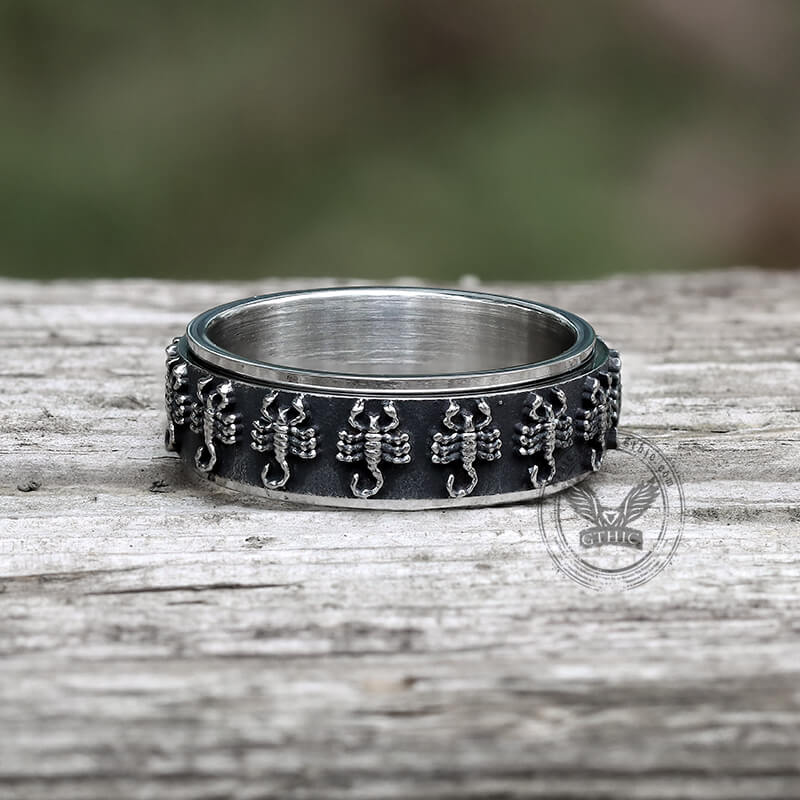 Scorpion Stainless Steel Spinner Ring