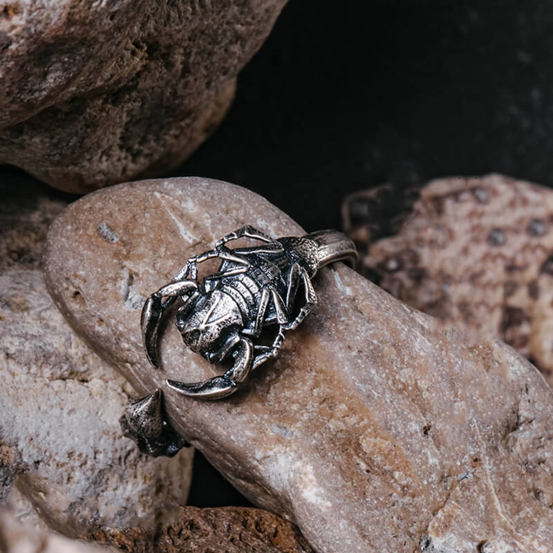 Scorpion Sterling Silver Animal Open Ring