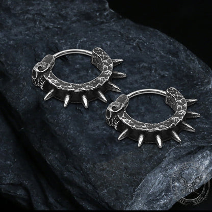 Skull and Thorns Stainless Steel Earrings