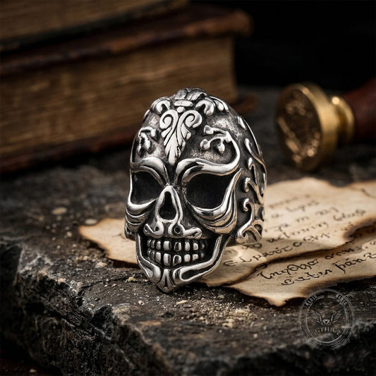 Skull Filigree Stainless Steel Gothic Ring