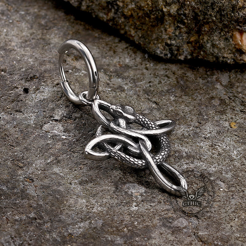 Snake Celtic Knot Stainless Steel Earrings