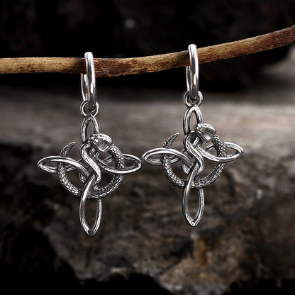 Snake Celtic Knot Stainless Steel Earrings