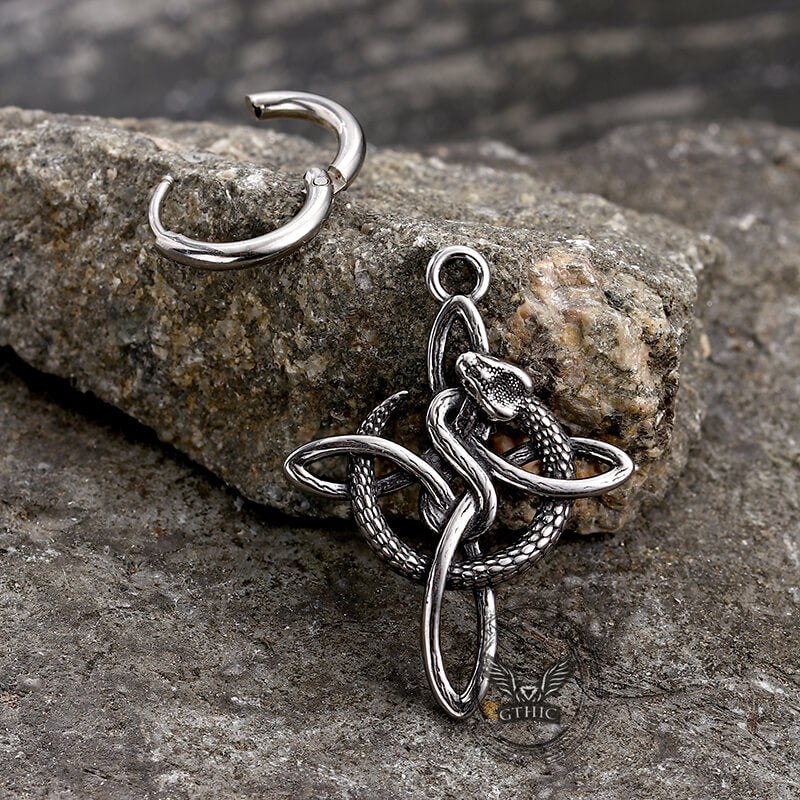 Snake Celtic Knot Stainless Steel Earrings