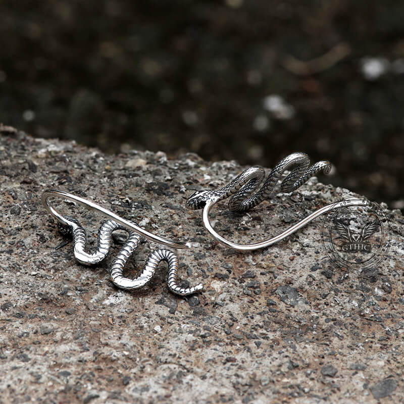 Snake Stainless Steel Ear Climber Cuffs