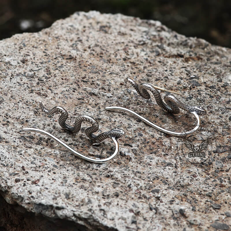 Snake Stainless Steel Ear Climber Cuffs