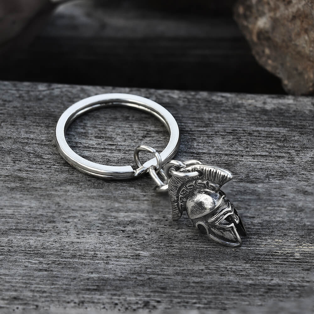 Spartan Helmet Brass Cufflinks Tie Clip