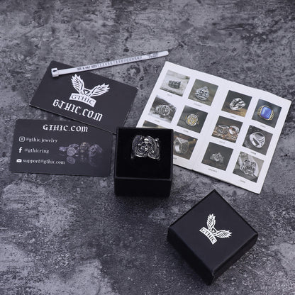Spindrift Stainless Steel Skull Ring