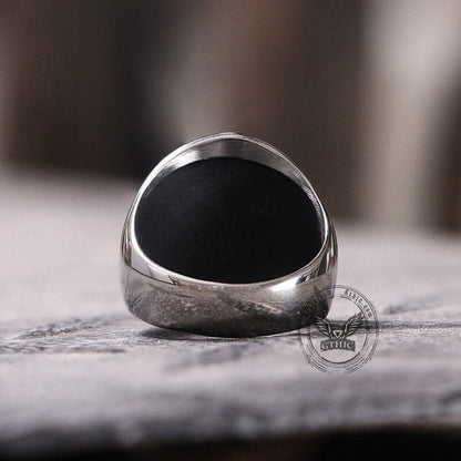 Sunflower Skull Stainless Steel Ring