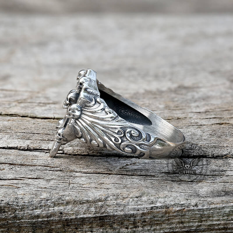 Sword Stainless Steel Skull Ring