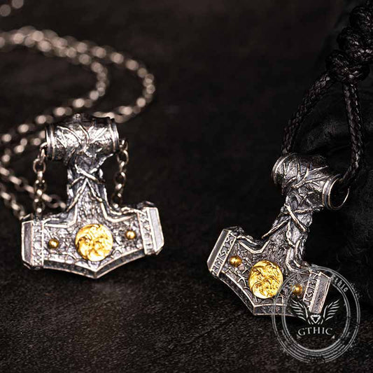 Thor's Hammer Sterling Silver Viking Pendant