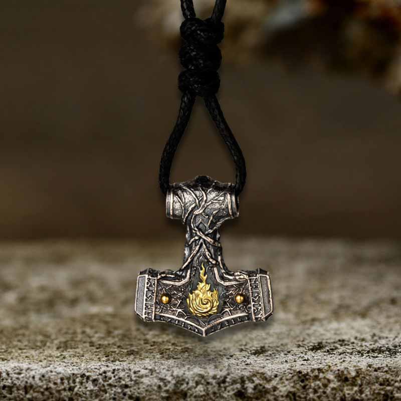 Thor's Hammer Sterling Silver Viking Pendant