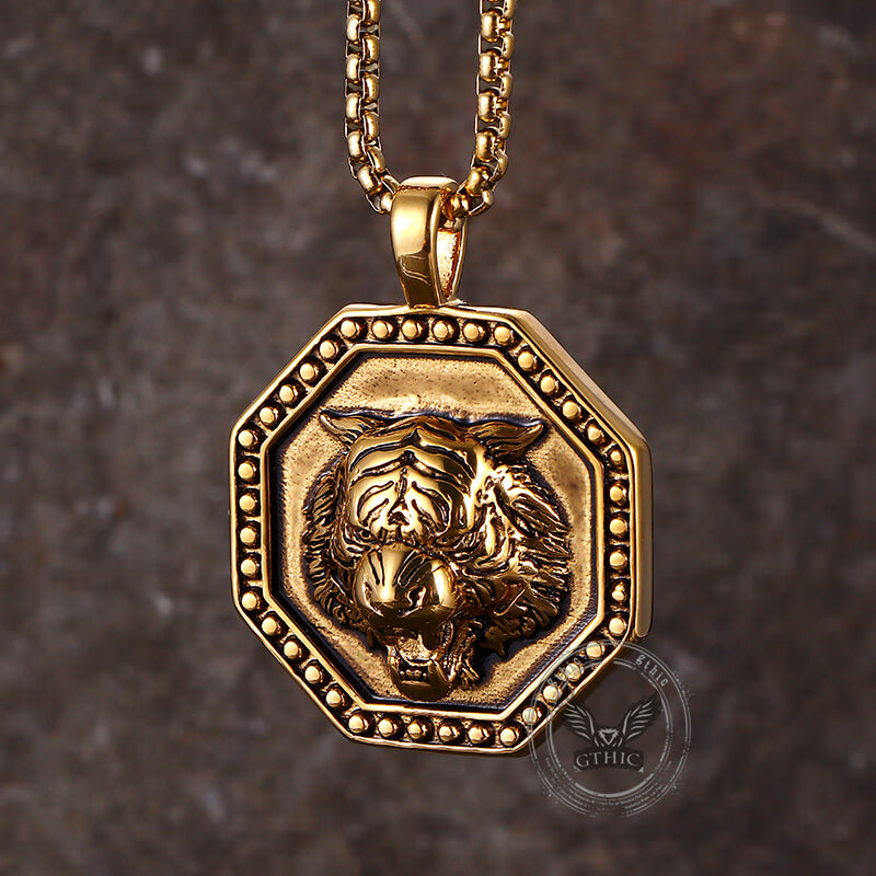 Tiger Head Stainless Steel Pendant