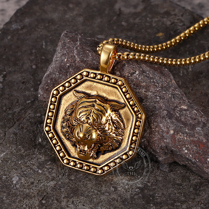 Tiger Head Stainless Steel Pendant