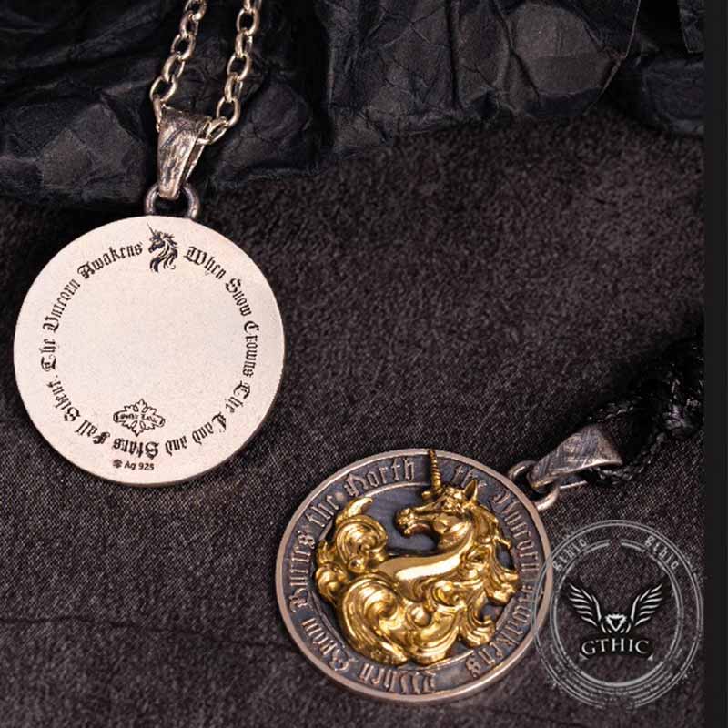 Unicorn Sterling Silver Animal Pendant