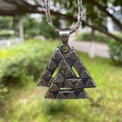 Valknut Stainless Steel Viking Pendant