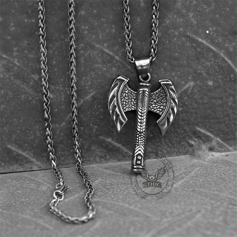 Viking Axe Stainless Steel Pendant