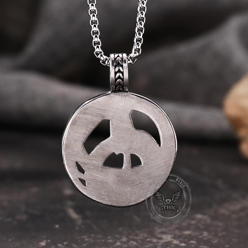 Viking Coiled Dragon Stainless Steel Pendant