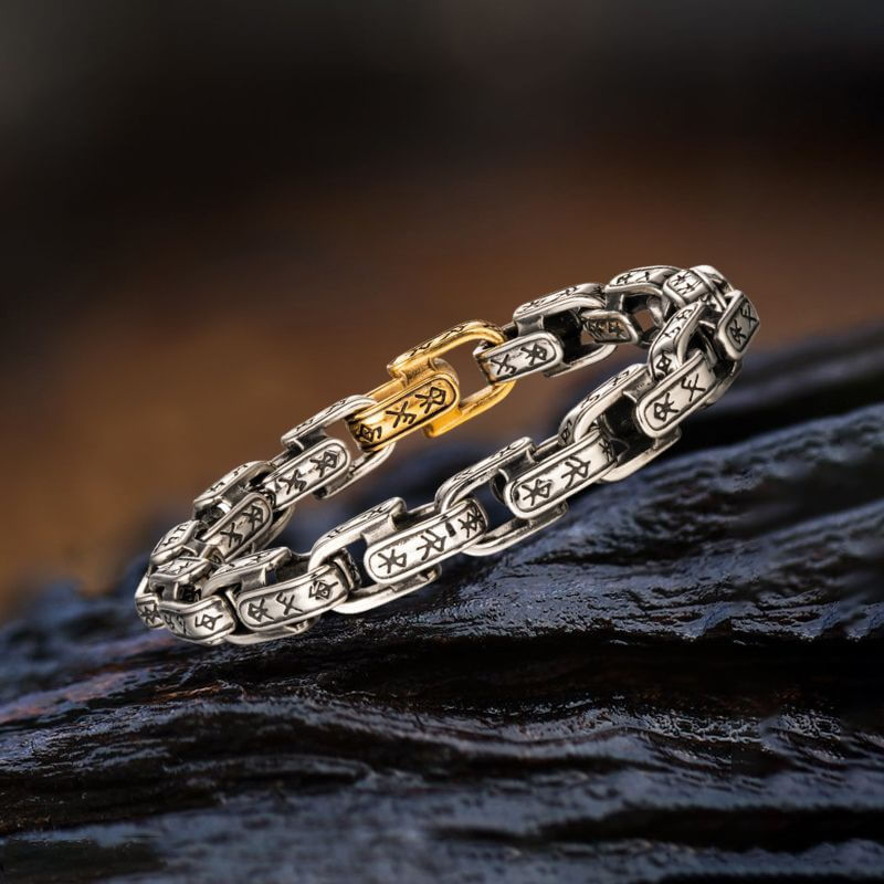 Viking Dawnbreak Rune Stainless Steel Bracelet