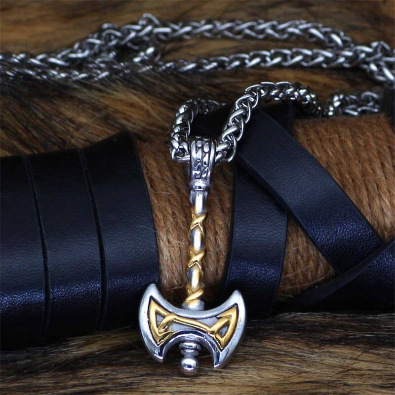 Viking Double Axe Stainless Steel Pendant
