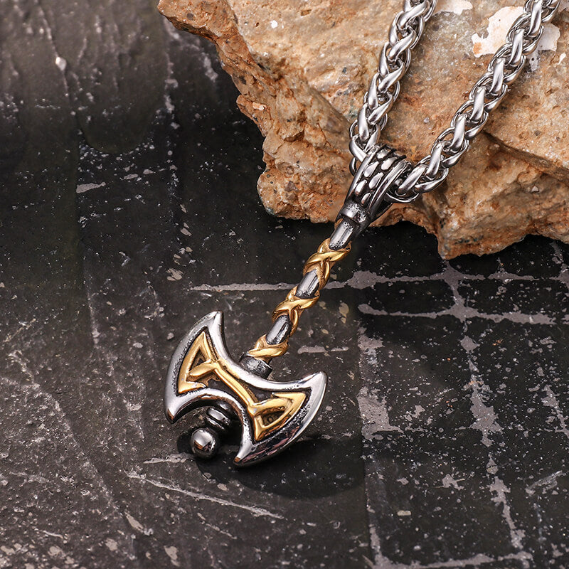 Viking Double Axe Stainless Steel Pendant