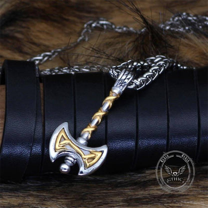 Viking Double Axe Stainless Steel Pendant