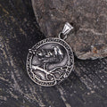 Viking Raven Stainless Steel Nordic Pendant