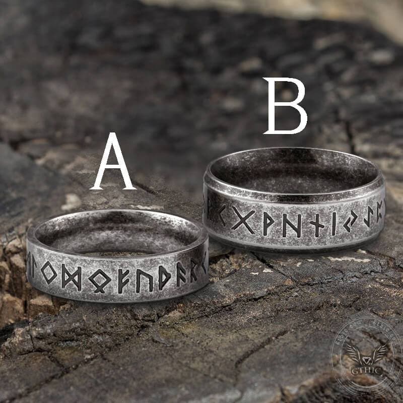 Viking Runes Stainless Steel Ring
