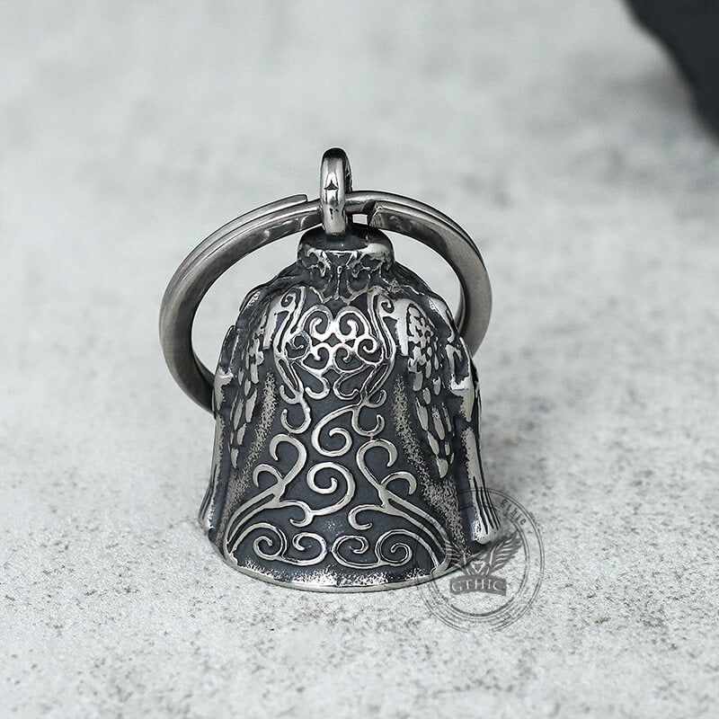 Virgin Mary Guardian Bell Stainless Steel Keychain