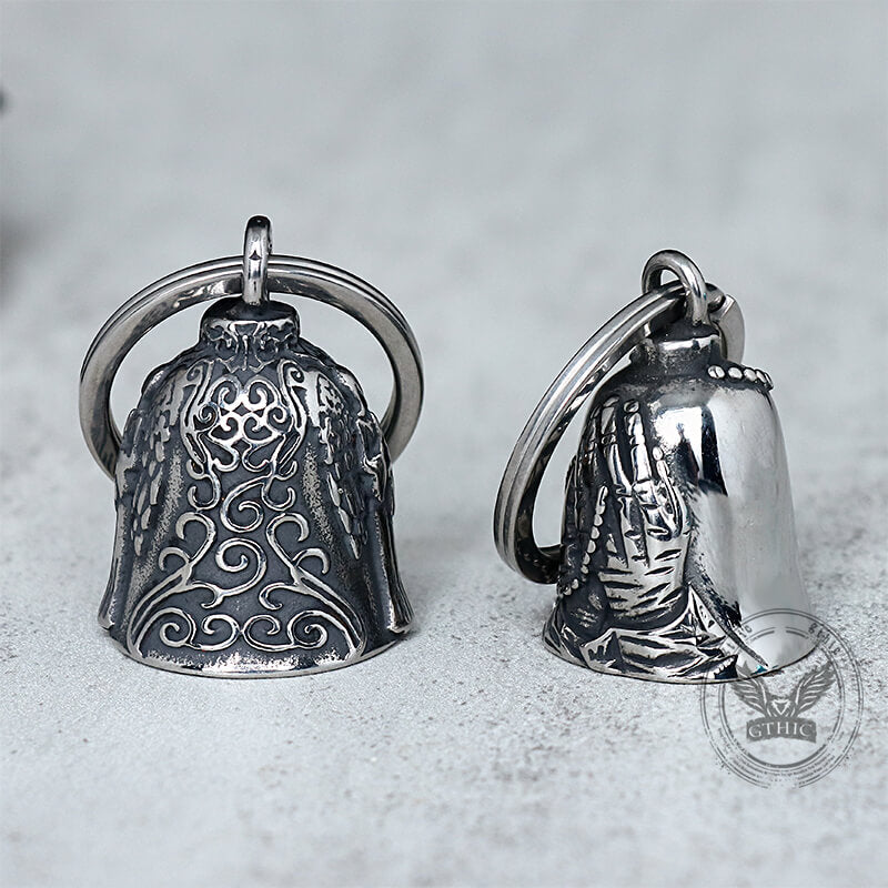 Virgin Mary Guardian Bell Stainless Steel Keychain