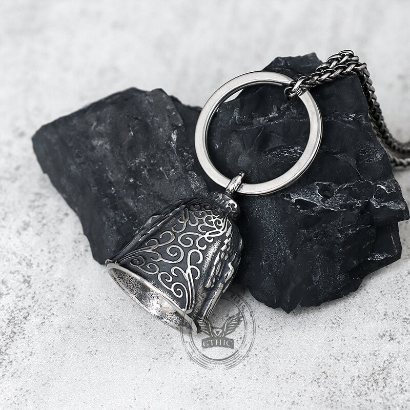 Virgin Mary Guardian Bell Stainless Steel Keychain
